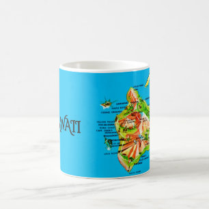 Tasse avec carte d'Hawaii