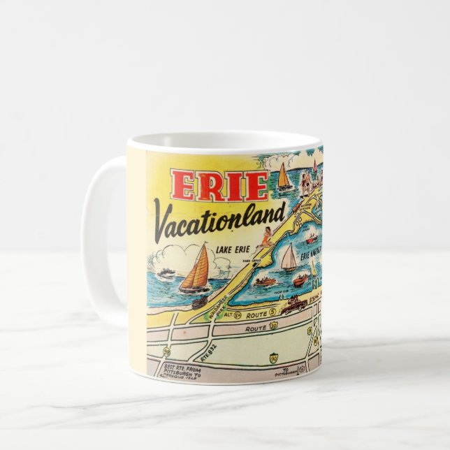Tasse avec carte du lac Érié (Devant gauche)