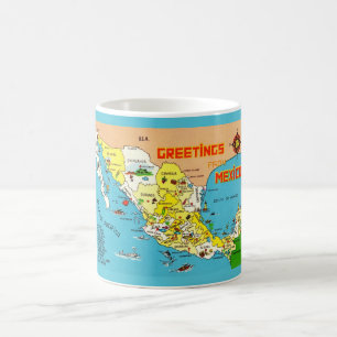 Tasse avec carte du Mexique