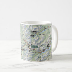 Tasse avec carte du parc national de Glacier