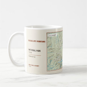 Tasse avec carte du parc national des montagnes Gu