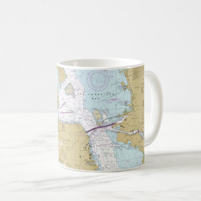 Tasse avec carte nautique de San Francisco (Devant droit)