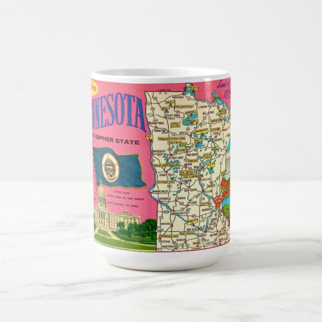 Tasse avec carte postale du Minnesota (Centre)