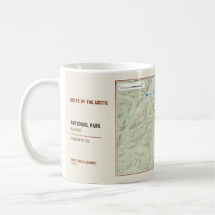 Tasse avec carte topographique du Gates of the Arc