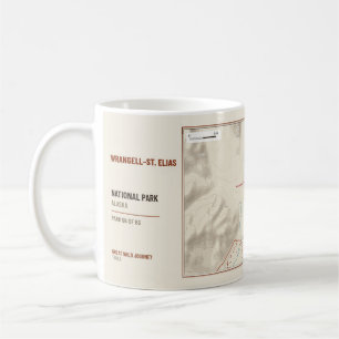 Tasse avec carte topographique du parc national de