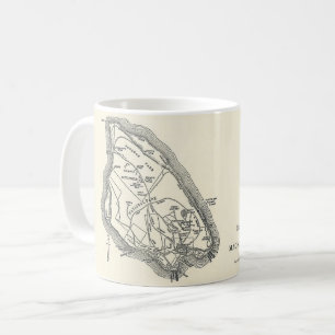 Tasse avec carte vintage de l'île Mackinac Michiga