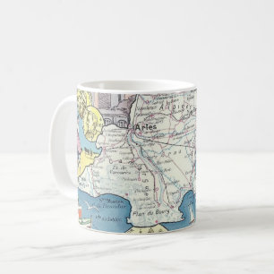 Tasse avec carte vintage de Provence France