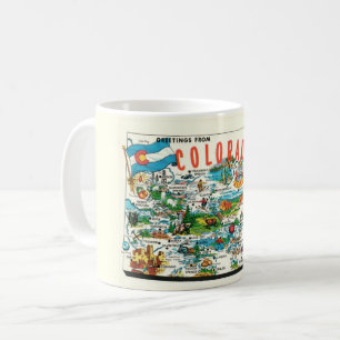 Tasse avec carte vintage du Colorado