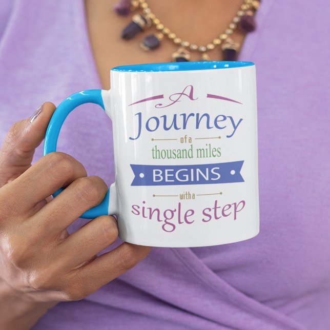 Tasse avec citation de A Journey Of A Thousand Mil (Créateur téléchargé)