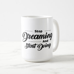 Tasse avec citation de lion motivationnelle 