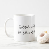 Tasse avec citation inspirante de gratitude