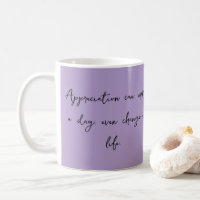 Tasse avec citation inspirante de gratitude