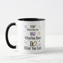 Tasse avec citation motivante – Tasse de café insp