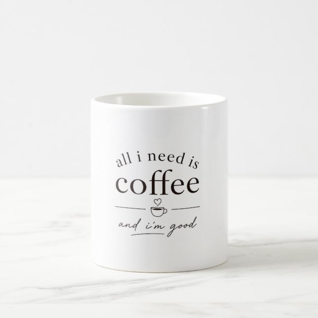 Tasse avec Citation Simple sur le Café ☕ Design Es (Centre)