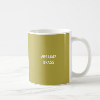 Tasse avec code hexadécimal de couleur laiton