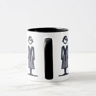 Tasse avec dame stylisée