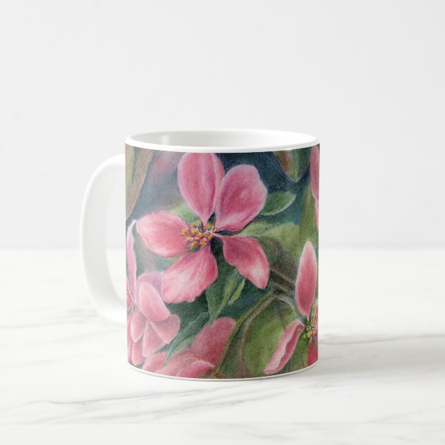 Tasse avec des fleurs d'Apple (Devant gauche)