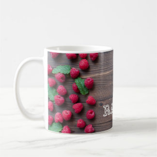 Tasse avec des framboises motif