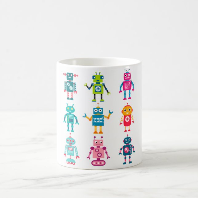 Tasse avec des robots (Centre)