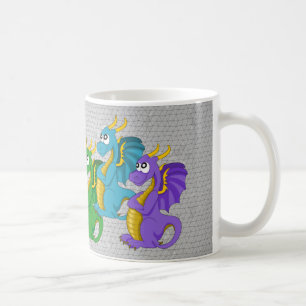 Tasse avec dessin animé de dragon