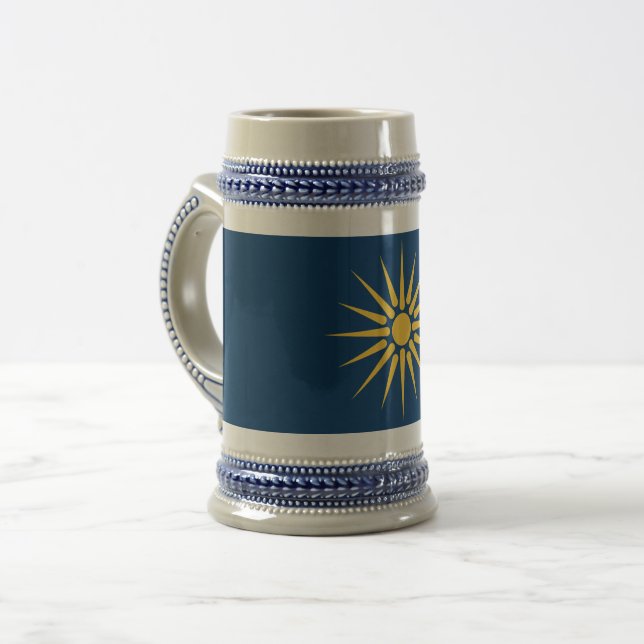 Tasse avec drapeau de Macédoine, Grèce (Devant gauche)