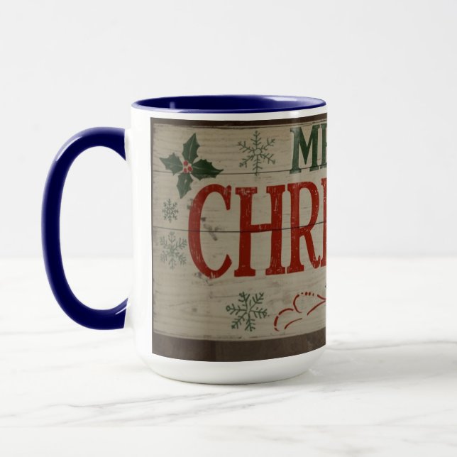 tasse avec écriture de Noël (Gauche)