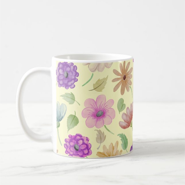 Tasse avec fleurs (Gauche)