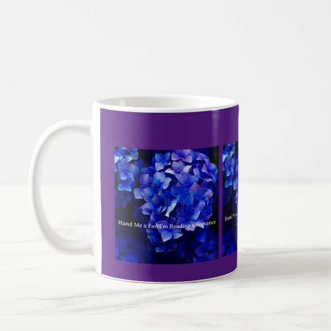 Tasse avec hydrangeas violets Passez-moi un ventil (Gauche)