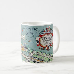 Tasse avec illustration vintage de New Hope PA