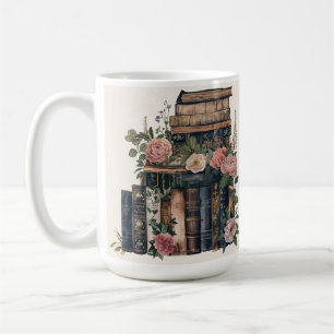 Tasse avec image de livre vintage Texte personna