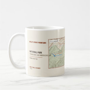 Tasse avec la carte des sentiers du Parc national