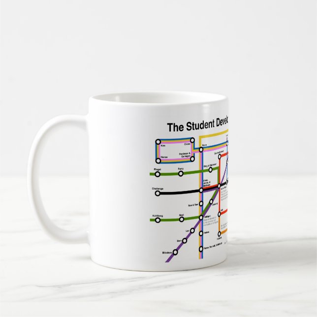 Tasse avec la carte du système de transit pour le  (Gauche)