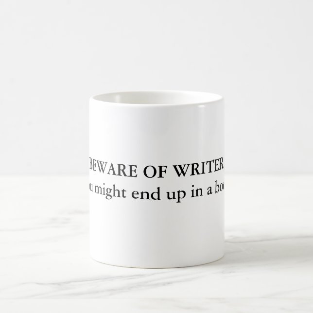 Tasse avec l'avertissement d'auteur (Centre)
