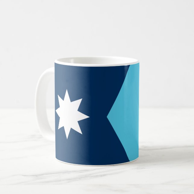 Tasse avec le drapeau du Minnesota, États-Unis (Devant gauche)