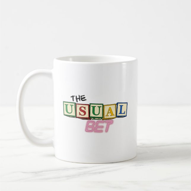 Tasse avec le logo de The Usual Bet (Gauche)