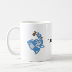 Tasse avec le logo et le texte Brown et bleus