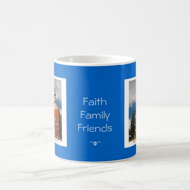 Tasse avec le message d'amis de famille de foi (Centre)