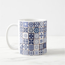 Tasse avec le motif portugais de tuiles - Azulejos