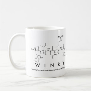 tasse avec le nom de Winry en peptide