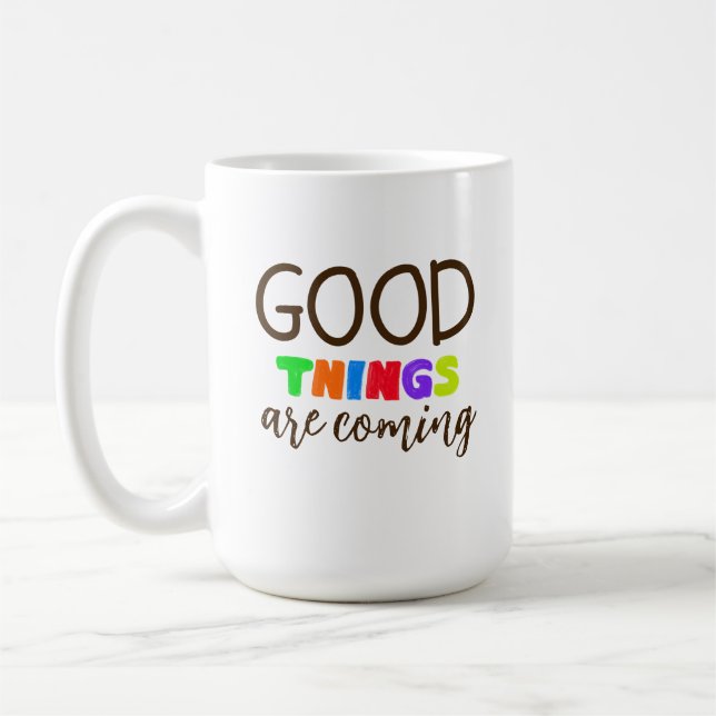 Tasse avec lettrage main moderne positif (Gauche)