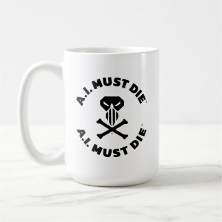 Tasse avec logo A.I. Must Die™ (Police Gras)
