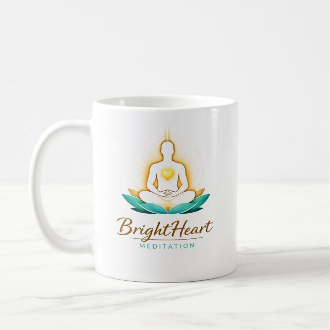 Tasse avec logo de méditation Brightheart masculin (Gauche)