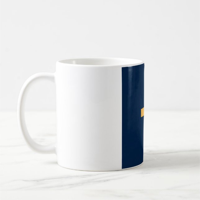 Tasse avec logo de Patrick Briggs Art — Croix du p (Gauche)