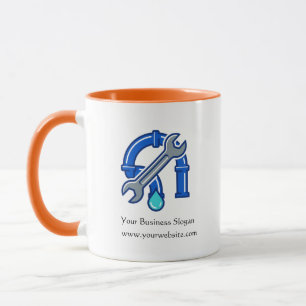 Tasse avec logo d'entreprise de plomberie