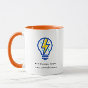 Tasse avec logo d'entreprise électrique