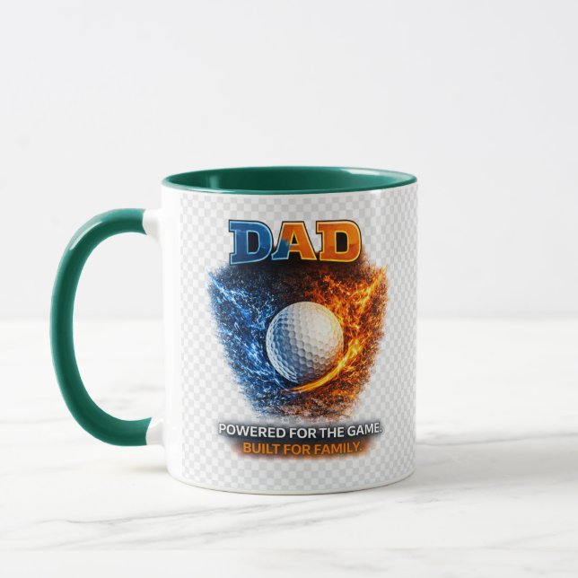 Tasse avec Logo Golf Dad Shield – Chargé pour le j (Gauche)