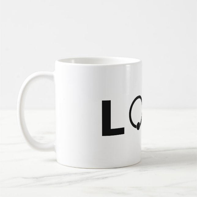 Tasse avec logo LOVE Noir (Gauche)