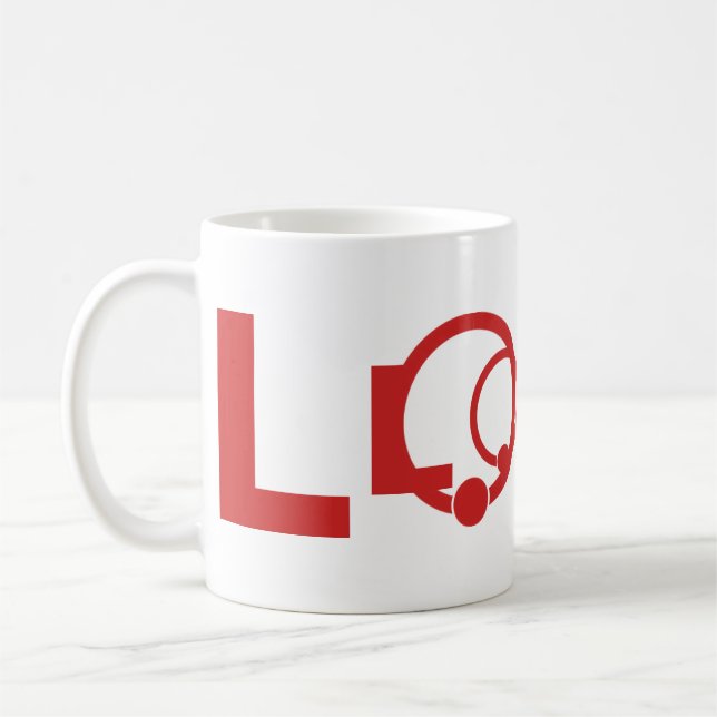 Tasse avec logo LOVE Rouge (Gauche)