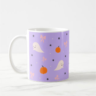 Tasse avec motif de fantôme Halloween violet migno