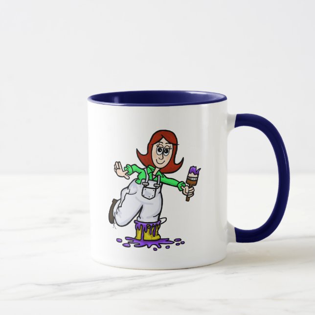 Tasse avec nom de peintre féminine d'Auburn (Droite)